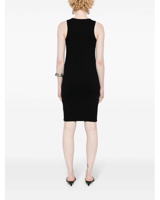 Givenchy Black 4G-Motif Ribbed Mini Dress