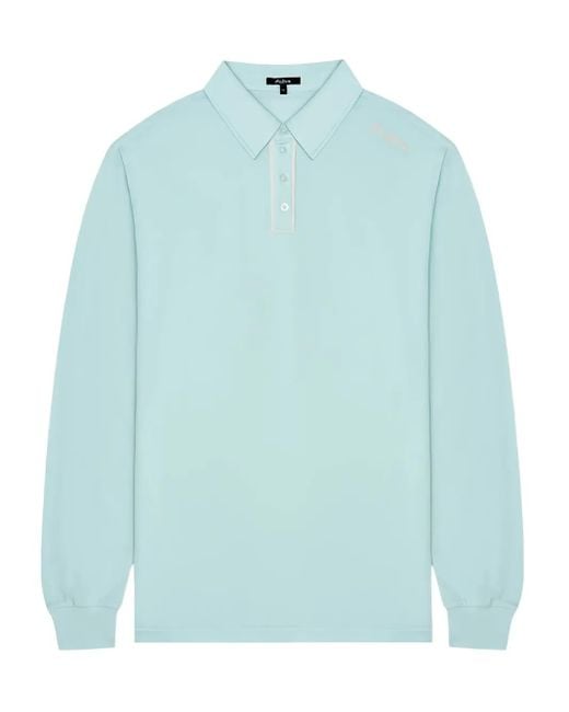 Malbon Golf Blue X Jesper Parnevik Long-Sleeved Polo Shirt for men