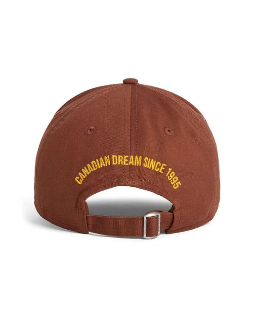 DSquared² Brown Logo-Appliqué Baseball Cap for men