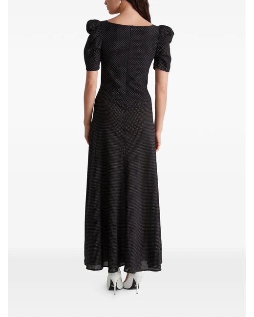 Violante Nessi Black Baccarat Couture Sleeve Polka Dot Dress