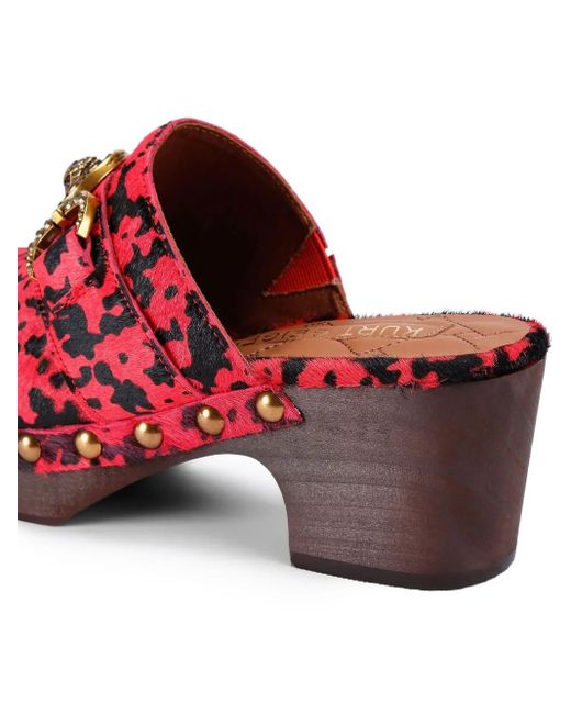 Mules Mansion con tacón de 35 mm Kurt Geiger de color Red