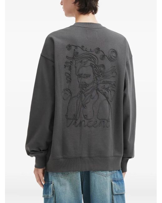 Musium Div. Besticktes Sweatshirt in Black für Herren