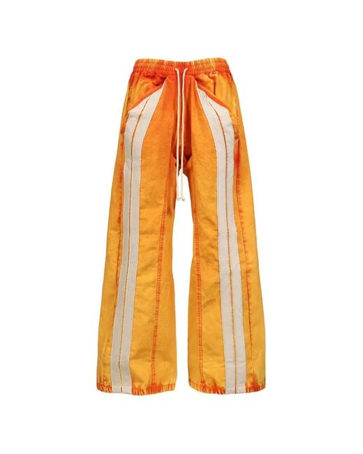 RRR123 Orange Trappist Panelled Track Pants for men