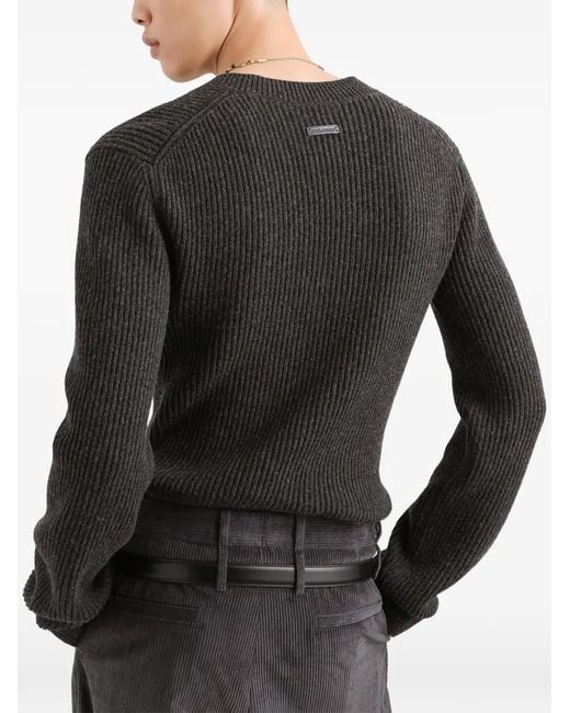 Dolce & Gabbana Black Pull En Laine Vierge for men