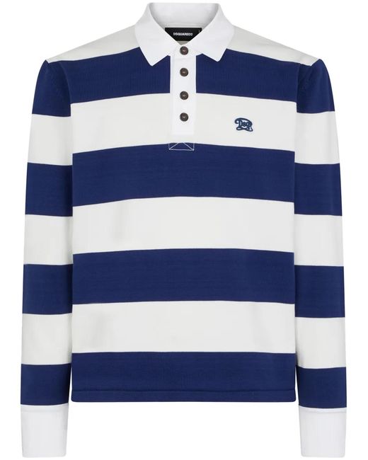 DSquared² Gestreept Poloshirt in het Blue voor heren