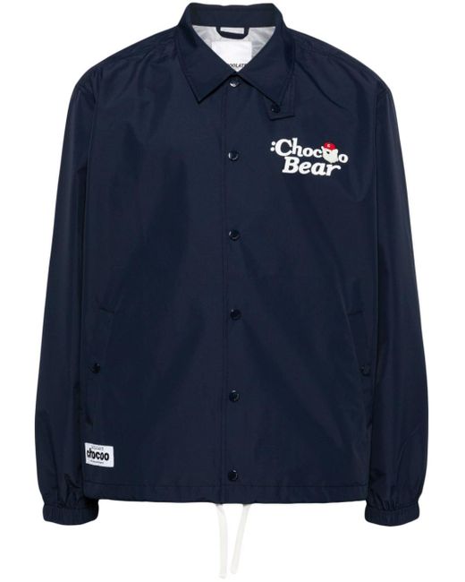 Chocoolate Blue Chocoo Bear-print Shirt Jacket for men