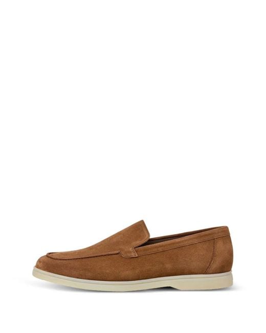 Hackett Brown Martin Suede Loafers for men