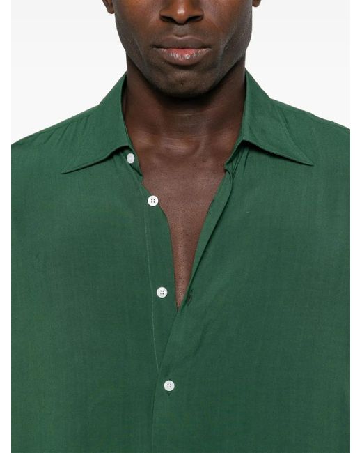 メンズ Fursac ポインテッドカラー シャツ Green