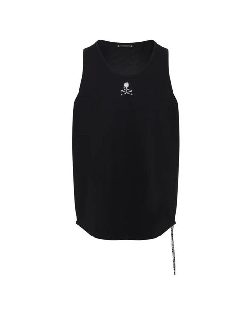 mastermind(マスターマインド)-スカルベロアタンクトップ Mastermind Japan メンズ ブラック スカルモチーフ タンクトップの通販