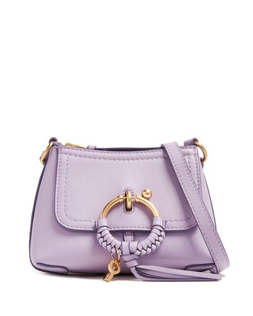 See By Chloé Purple Mini Joan Leather Crossbody Bag