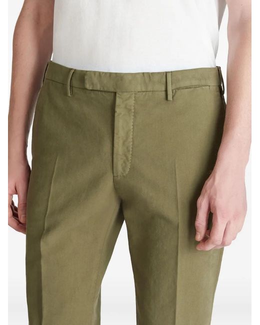 Slowear Green Pressed-Crease Tailored Trousers for men