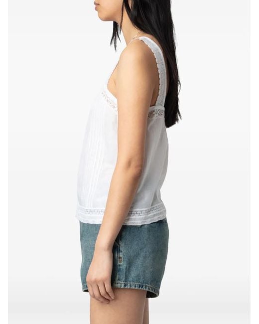 Zadig & Voltaire White Celite Tank Top
