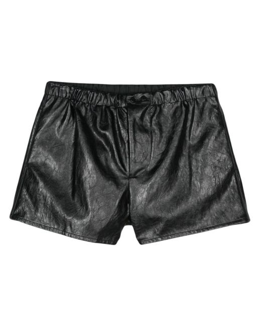 N°21 Black Faux Leather Shorts