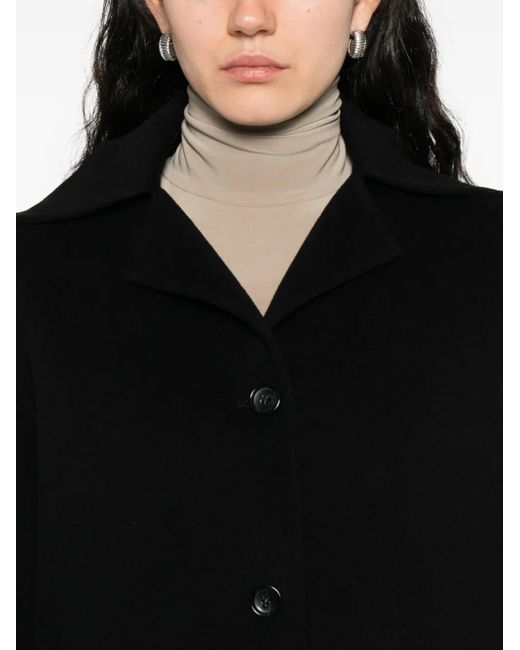 Alberta Ferretti Black Button-Fastening Collared Jacket