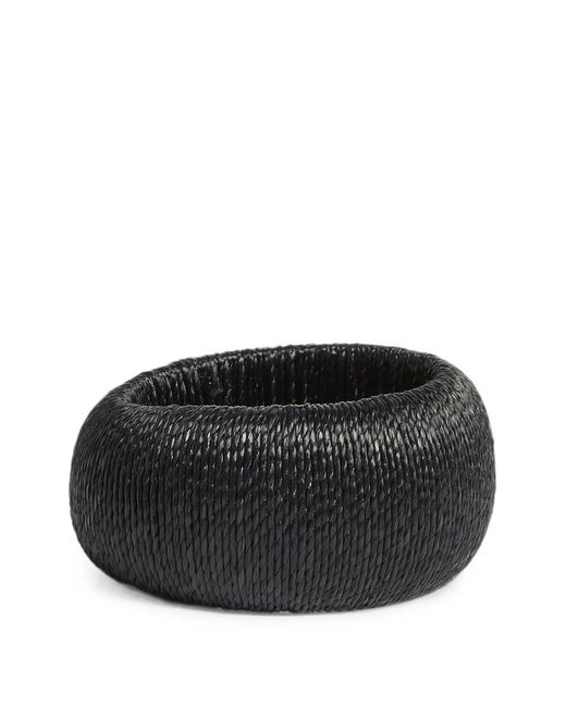 Liviana Conti Black Annette Woven Slip-On Bangle