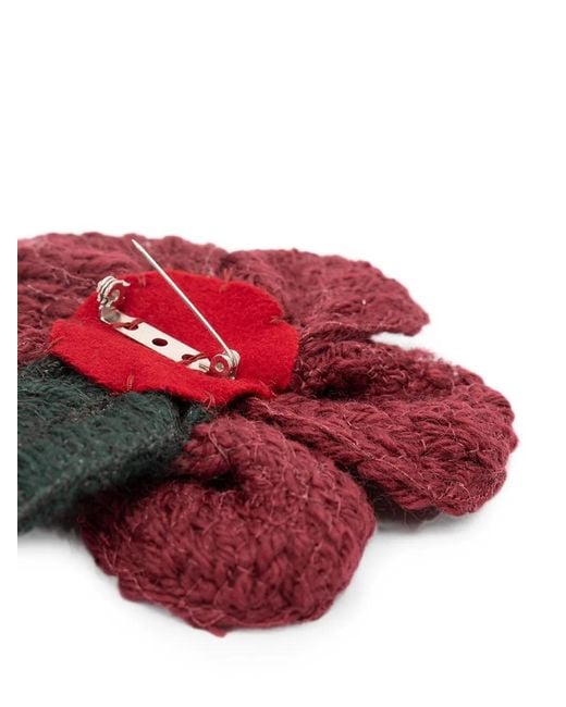 Alanui Red Gehäkelte Brosche