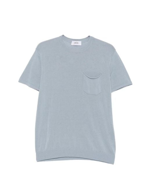 VELA SHOP Blue T-Shirt À Manches Courtes for men