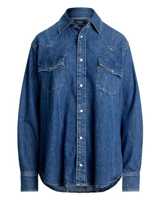 Polo Ralph Lauren Blue Western-Style Denim Shirt