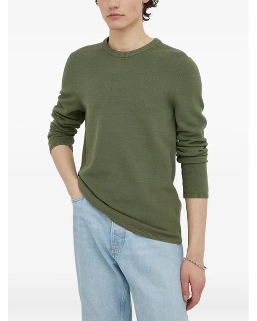 Marc O' Polo Green Round-Neck Long-Sleeves Sweater for men