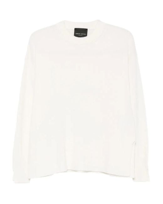 Roberto Collina White Crew-Neck Sweater