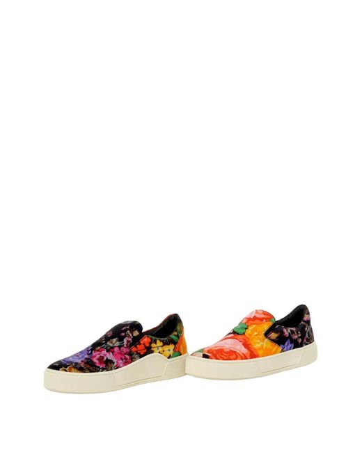Balenciaga Black Floral-Print Slip-On Sneakers