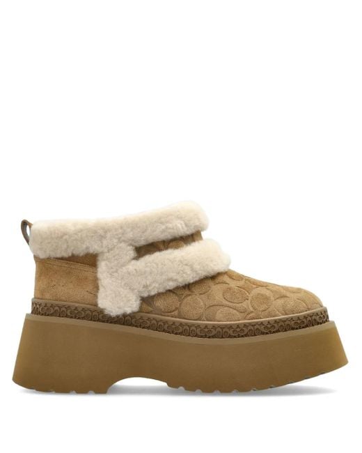 Botas Christina con plataforma de 65 mm COACH de color Brown