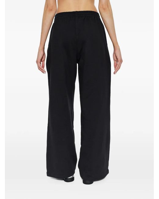Adidas Black Logo-Embroidered Track Pants