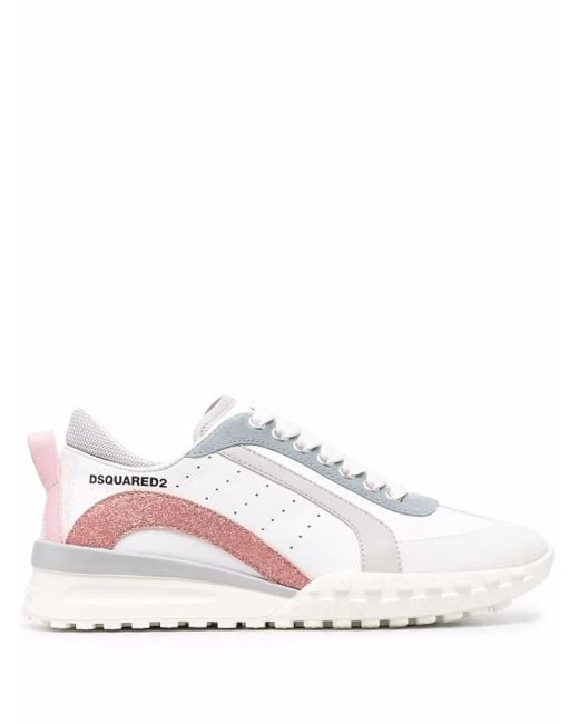 DSquared² White Legend Lace-Up Sneakers