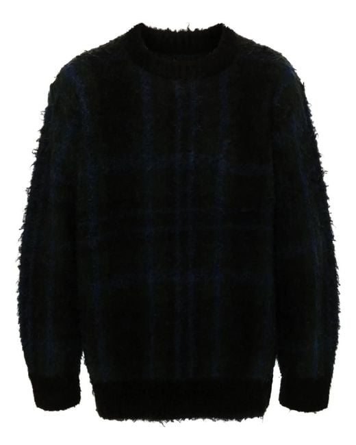 Sacai メンズ ブラック チェック セーター 【公式通販】