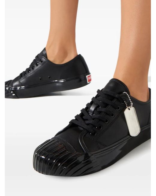 Baskets En Cuir À Détail De Logo KENZO en coloris Brown