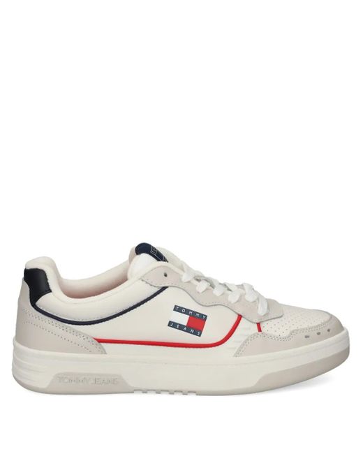 メンズ Tommy Hilfiger レザー スニーカー White