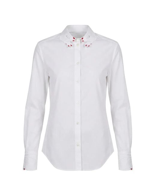 Vivetta White Hand-Embroidered Shirt