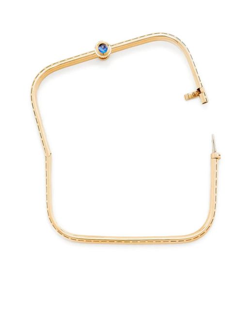 Yvonne Léon White 9Ct Jonc Gousset Diamond And Sapphire Bracelet
