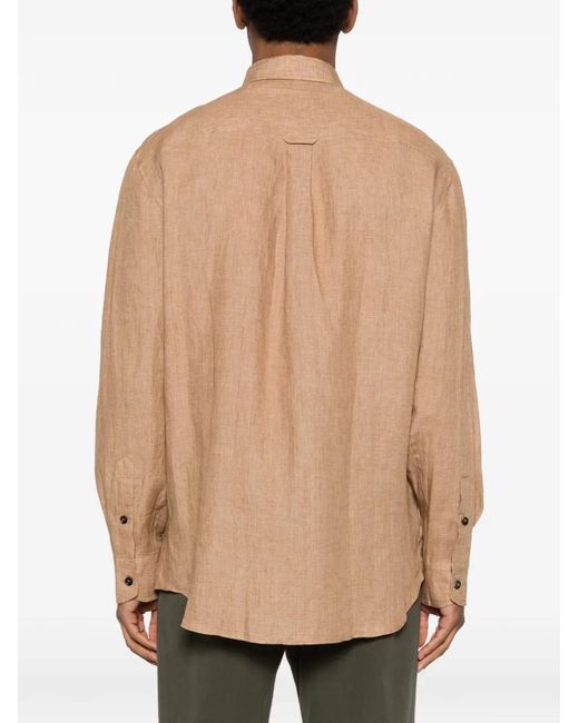 Brioni Natural Chest-Pocket Shirt for men