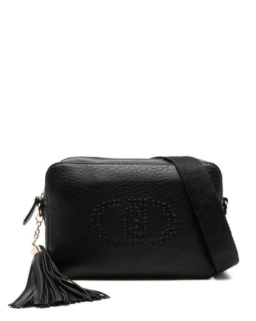 Liu Jo Black Embossed-Logo Tote Bag