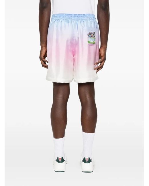 Casablanca Pink Gradient Graphic-Print Shorts for men