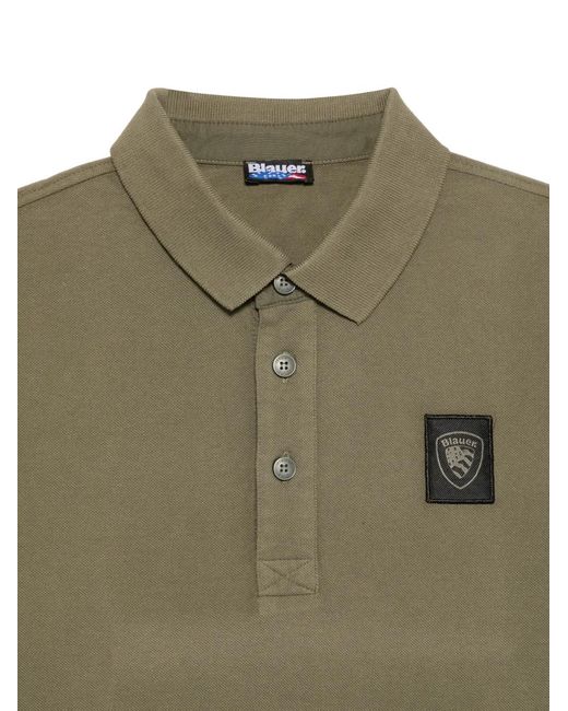 Blauer Green Logo-Patch Polo Shirt for men