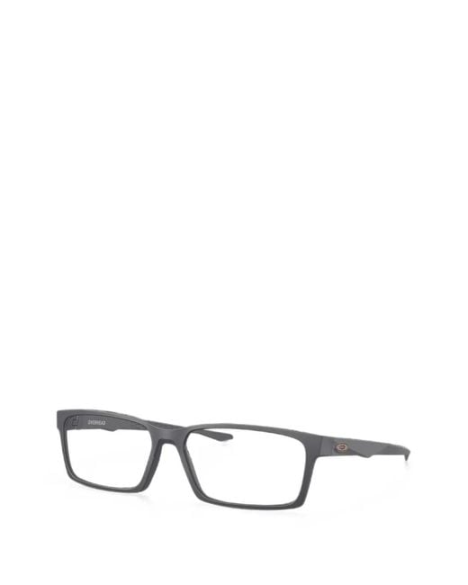 Oakley Gray Overhead Rectangle-Frame Glasses for men
