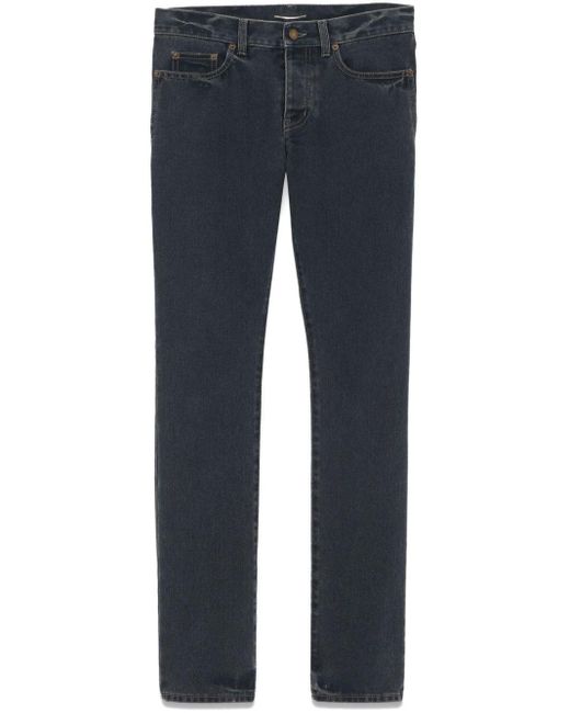 Jeans slim con cinque tasche di Saint Laurent in Blue da Uomo