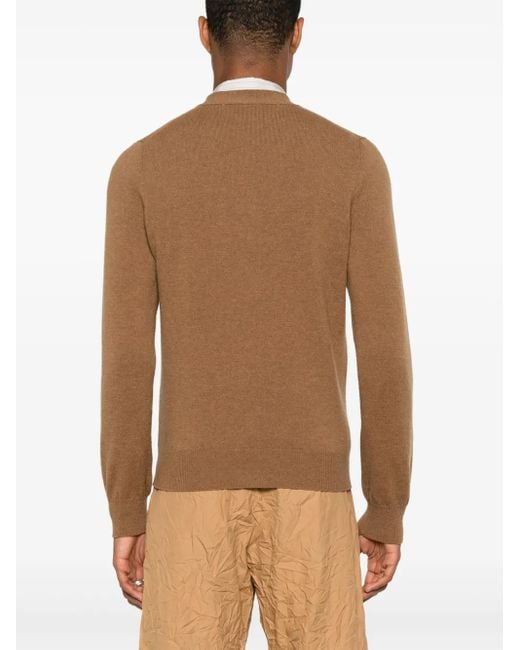 COMME DES GARÇONS PLAY Brown Heart-Patch Wool Cardigan