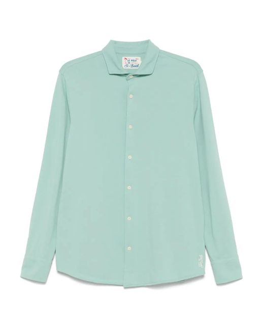 メンズ Mc2 Saint Barth Stretch-cotton Shirt Green