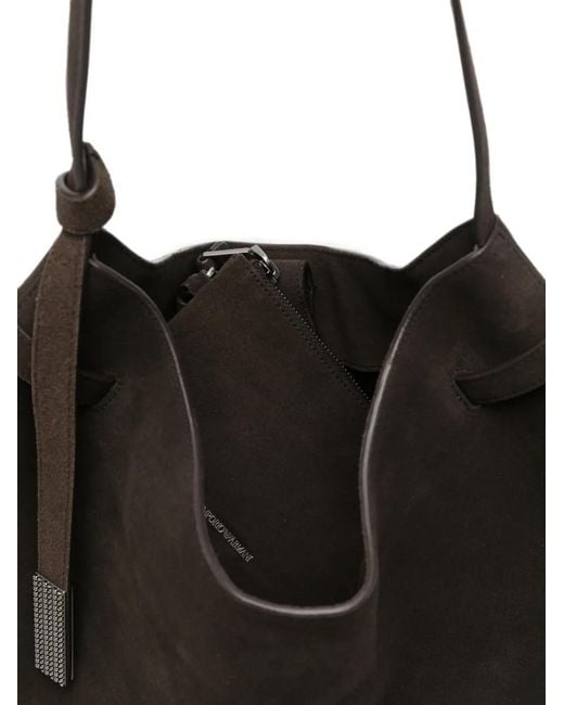Emporio Armani Black Logo-Detail Shoulder Bag