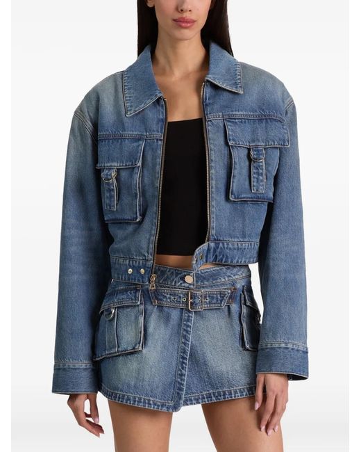 Alice + Olivia Blue Leroy Denim Jacket