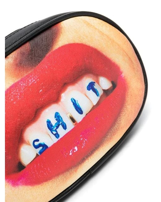 Seletti Red Graphic-Print Belt Bag