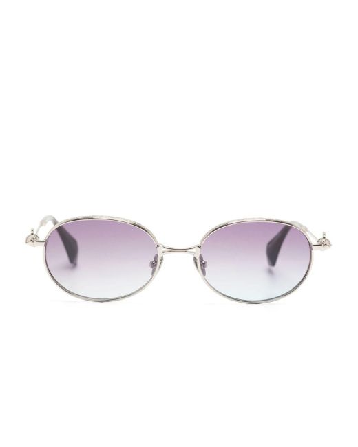 Vivienne Westwood Hardware Orb Sonnenbrille mit ovalem Gestell in Metallic für Herren