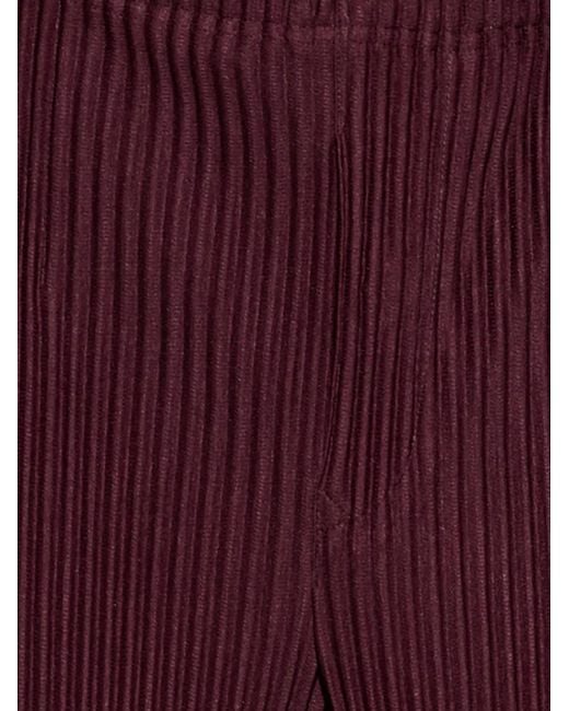 Homme Plissé Issey Miyake Red Quarry Cargo-Pockets Pleated Trousers for men