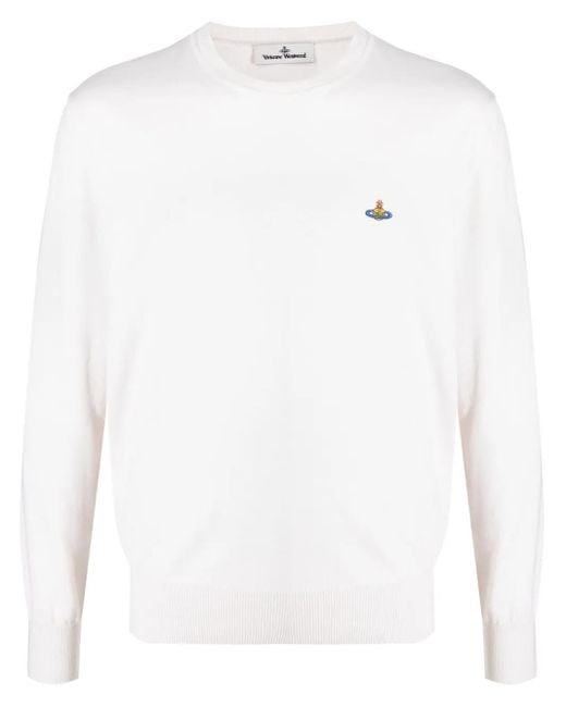 Jersey con logo Orb bordado Vivienne Westwood de hombre de color White