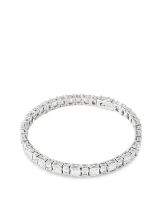 Hatton Labs Metallic Crystal-Embellished Tennis Bracelet