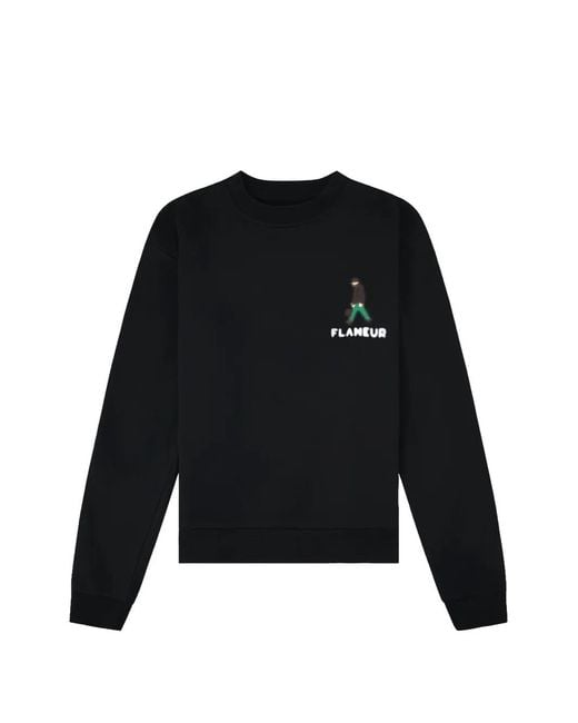 flâneur Black Blurred Stroller Sweatshirt for men