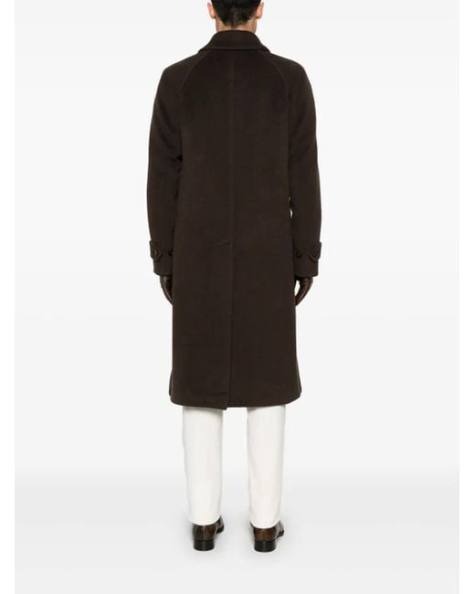 メンズ Lardini ウール コート Black